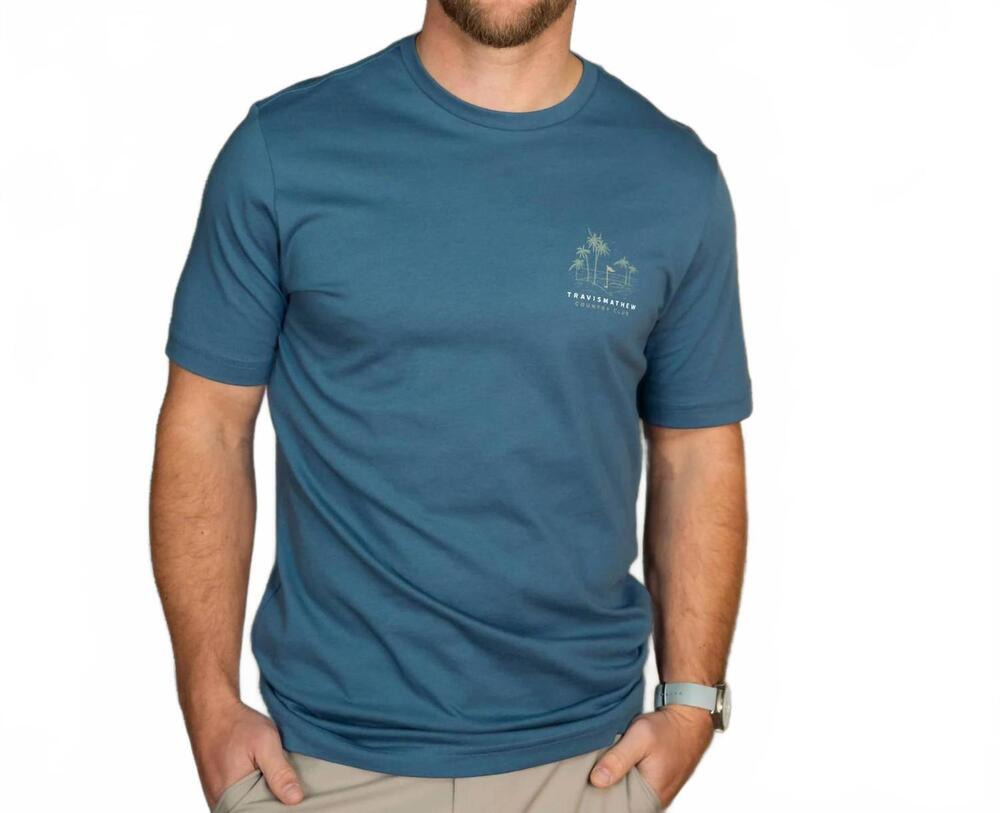 NEW TRAVIS MATTHEW men's putt pace golf tee in bering sea